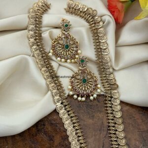 Antique polish Lakshmi Kaasu Navilu haaram set