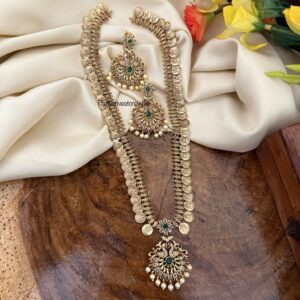 Antique polish Lakshmi Kaasu Navilu haaram set