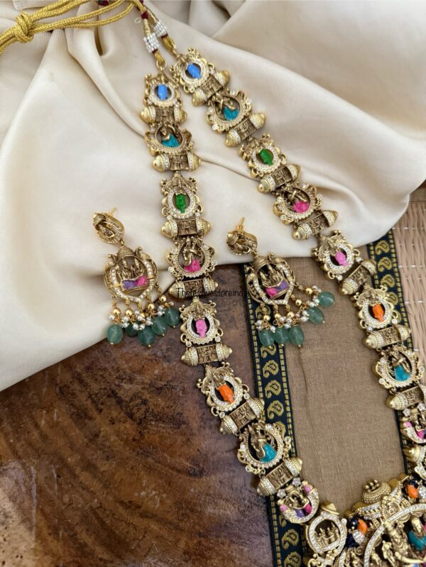 Premium Srinivasa kalyanam haaram set - Enamel painted