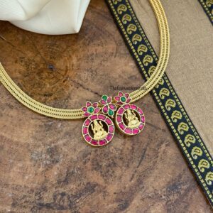 Jadau Lakshmi bottu attigai chain