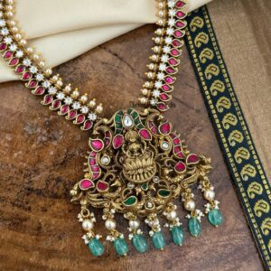 Classic jadau lakshmi necklace