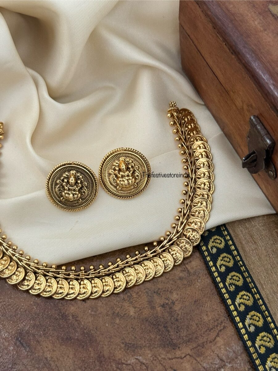 Lakshmi kaasu necklace set