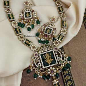 30cms green stone Dasavatharam set