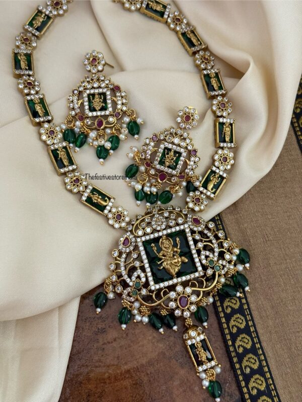 30cms green stone Dasavatharam set