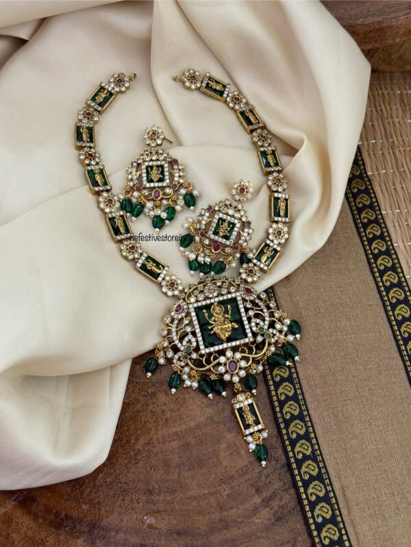 30cms green stone Dasavatharam set