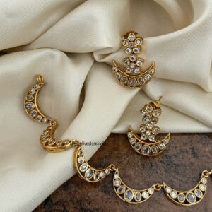 Matte polish Chand necklace set