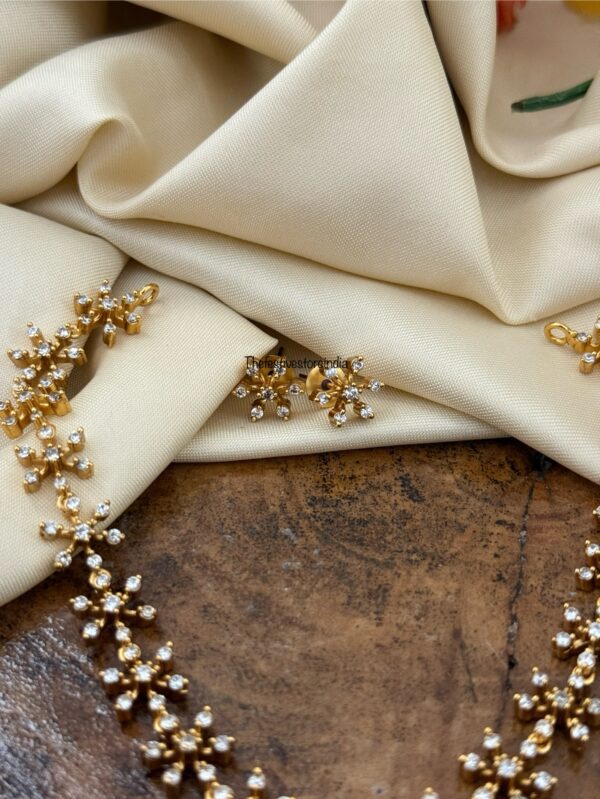 Floral diamonds necklace set - Kids friendly