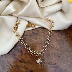 Floral diamonds necklace set - Kids friendly