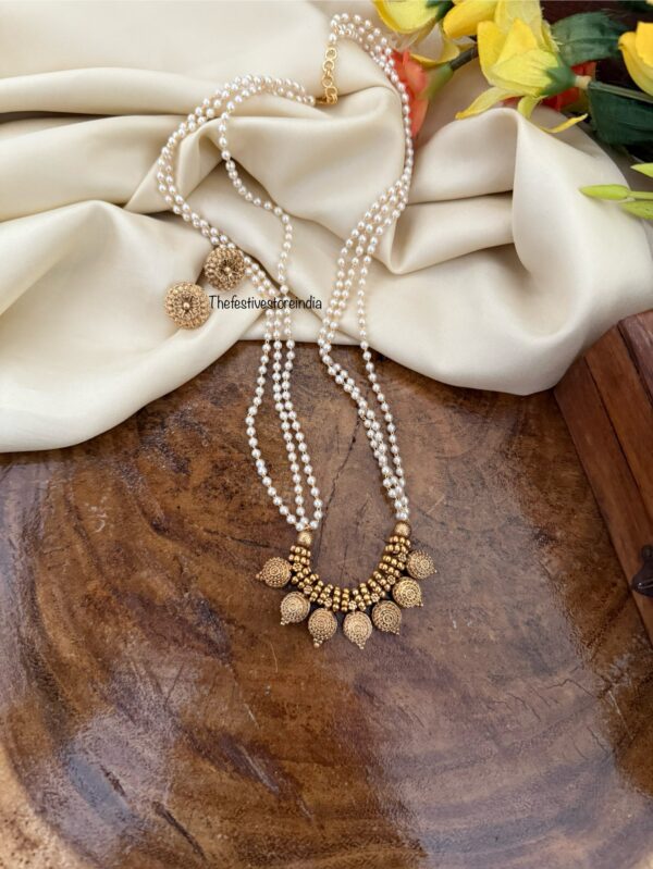 Simple pearls chain set - 50cms