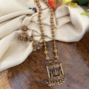 Matte Lakshmi gundu maala set - 36cms