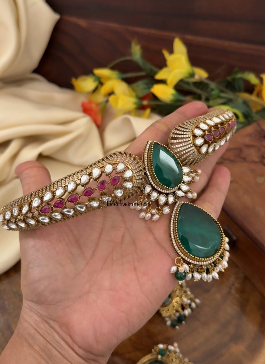 Statement emerald choker - Sabyasachi inspired