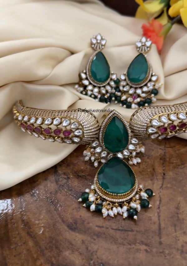 Statement emerald choker - Sabyasachi inspired