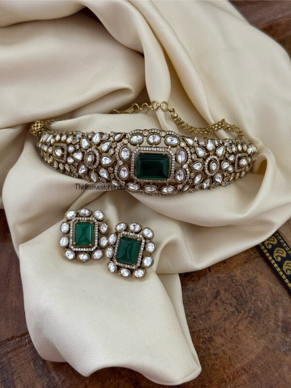 Kundan EMERALD choker set