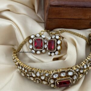 Kundan RUBY choker set