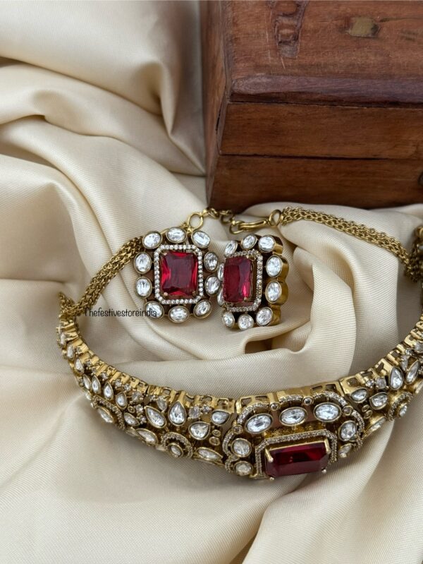 Kundan RUBY choker set