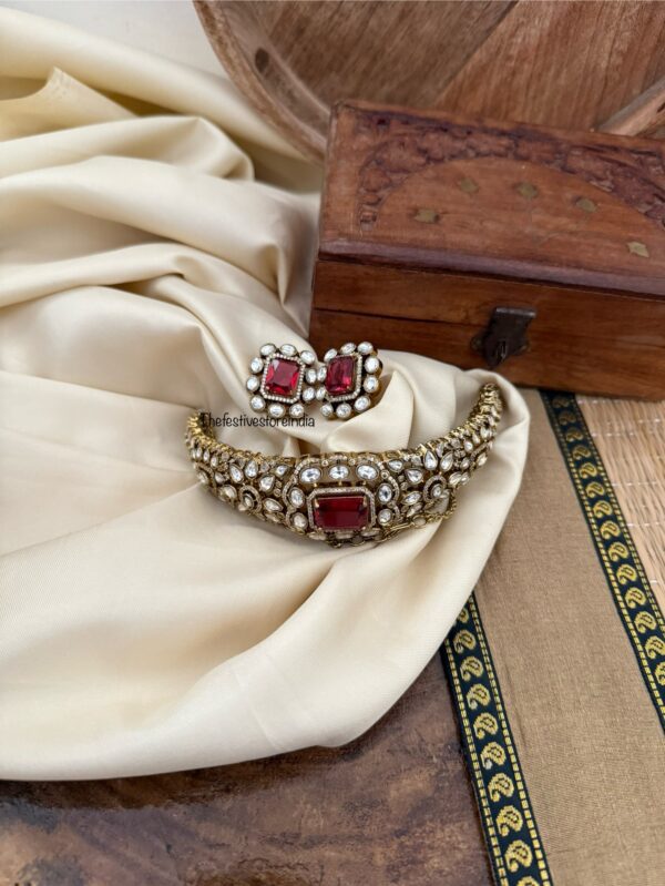 Kundan RUBY choker set