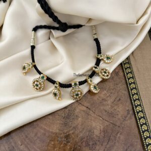 Jadau black thread  mango sun chain