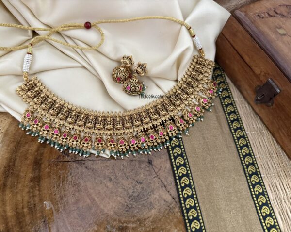 Lakshmi gold choker set | Temple jewelry