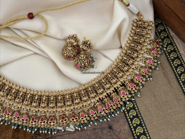 Lakshmi gold choker set | Temple jewelry