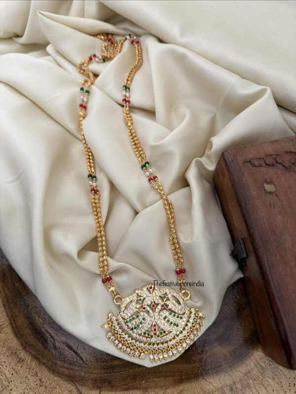 80cms Classic Micro gold pendant with gundumala