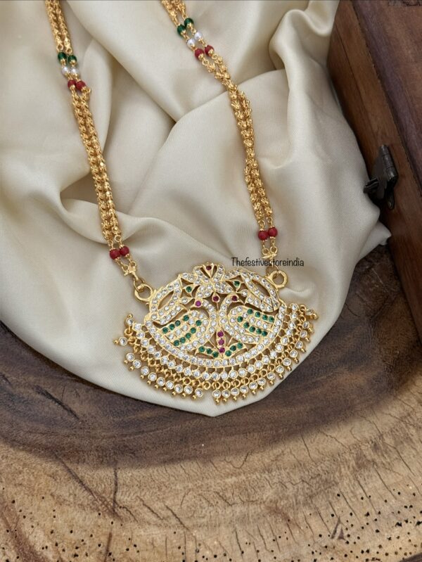 80cms Classic Micro gold pendant with gundumala