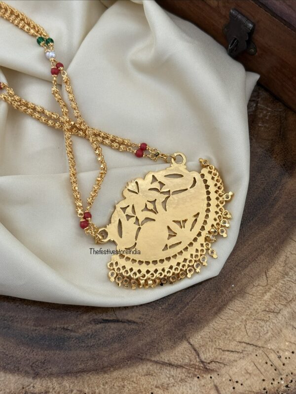 80cms Classic Micro gold pendant with gundumala