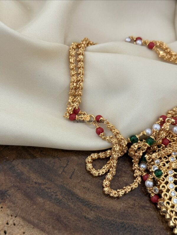 80cms Classic Micro gold pendant with gundumala