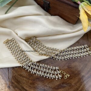 Grand 3 layer AD CZ stone ear chain | maatil | Bridal | Champasaralu