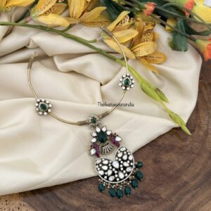 Moissanite drop pendant Kanti / Hasli