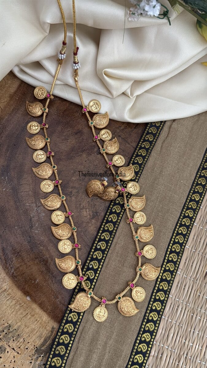 Budgeted Mango Lakshmi haaram set