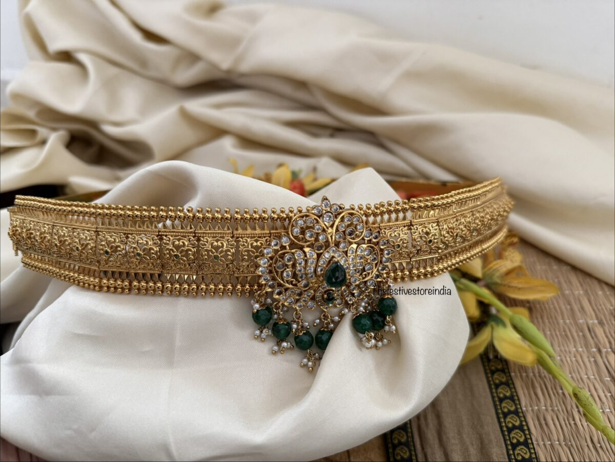 Non idol green drops pendent hipbelt | Bridal | Bridesmaid