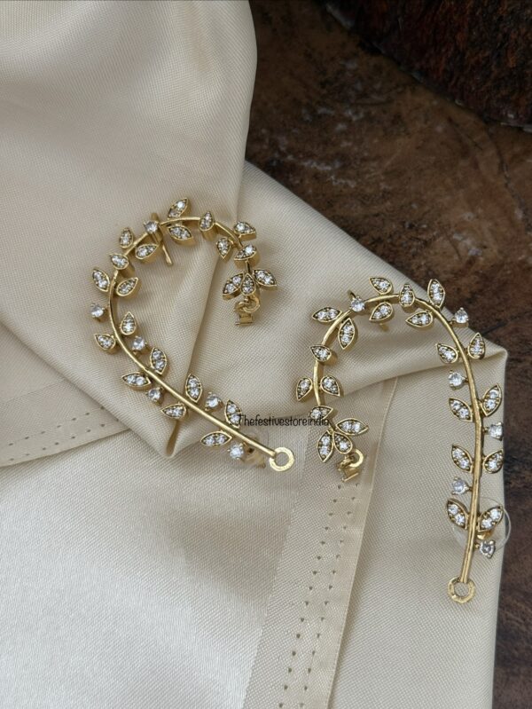 Leafy diamonds earcuff | Bridesmaid | Contemporary | Modern