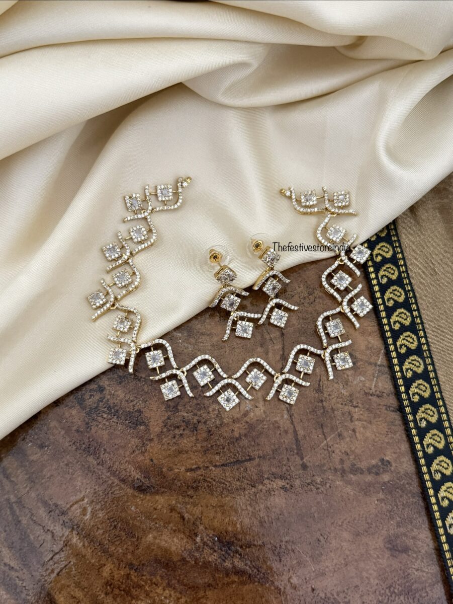 Designer diamonds necklace set