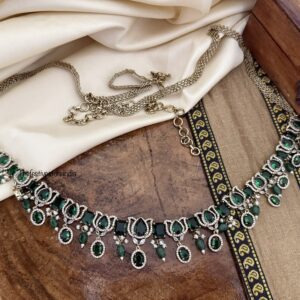 Victorian polish emerald stone Waist / Hip chain | Bridal | Bridesmaid