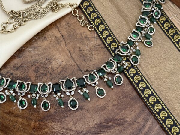 Victorian polish emerald stone Waist / Hip chain | Bridal | Bridesmaid