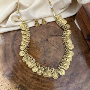 Mid length Lakshmi kaasu Jadau haaram set | 36-37cms