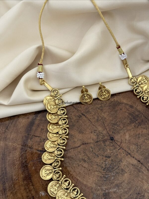 Mid length Lakshmi kaasu Jadau haaram set | 36-37cms