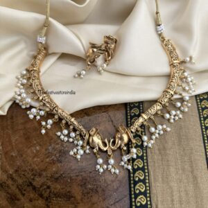 Contemporary Ambaari / Elephant rice pearls set