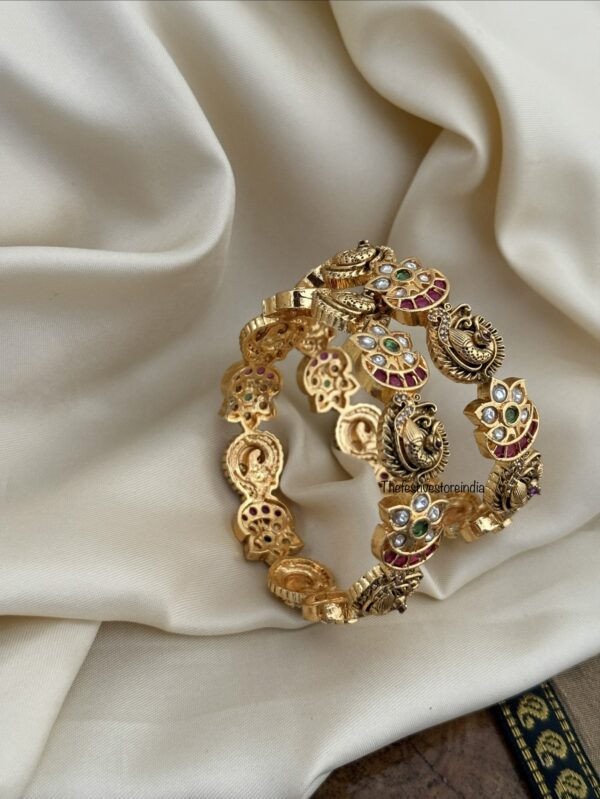 Set of 2 Navilu kemp bangles| Bridal | Bridesmaid