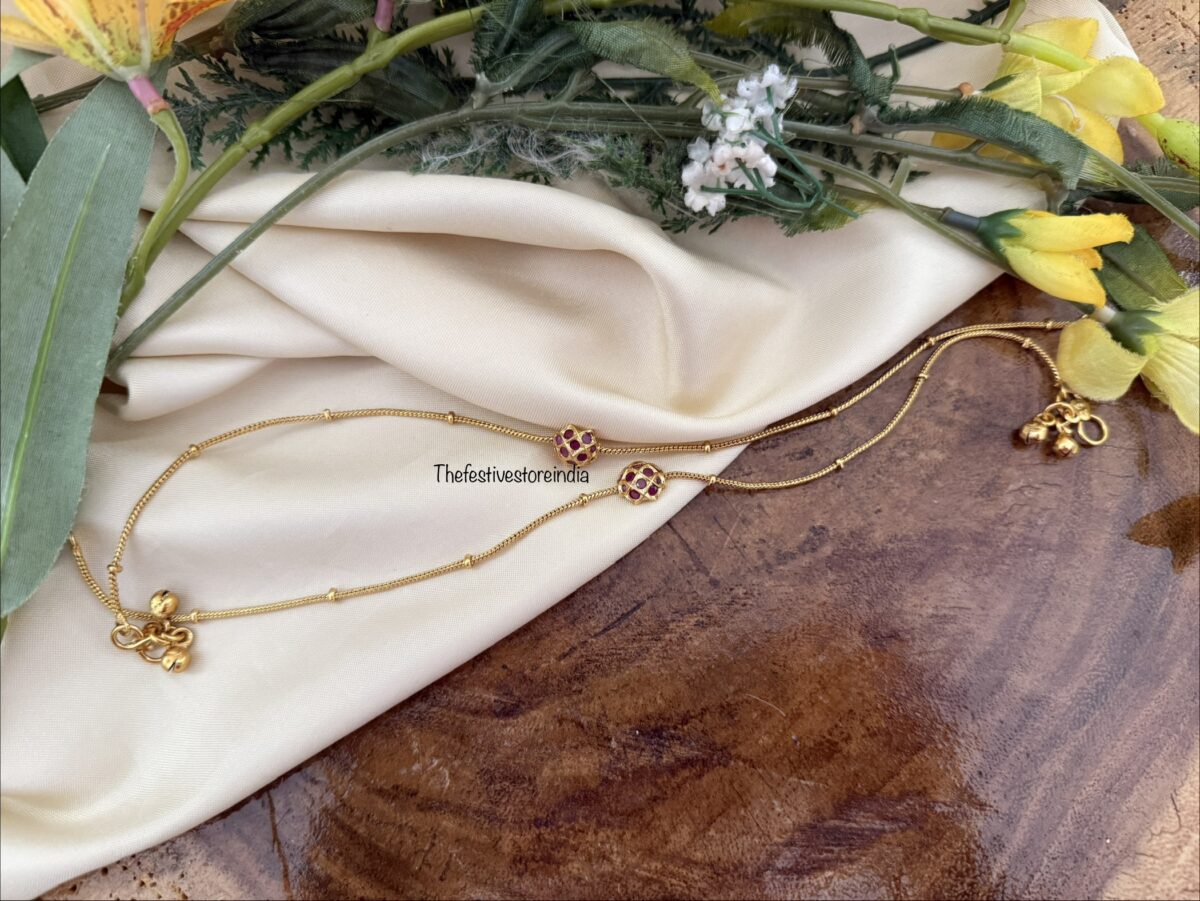 Simple Kemp motif Anklet / Kaal gejje