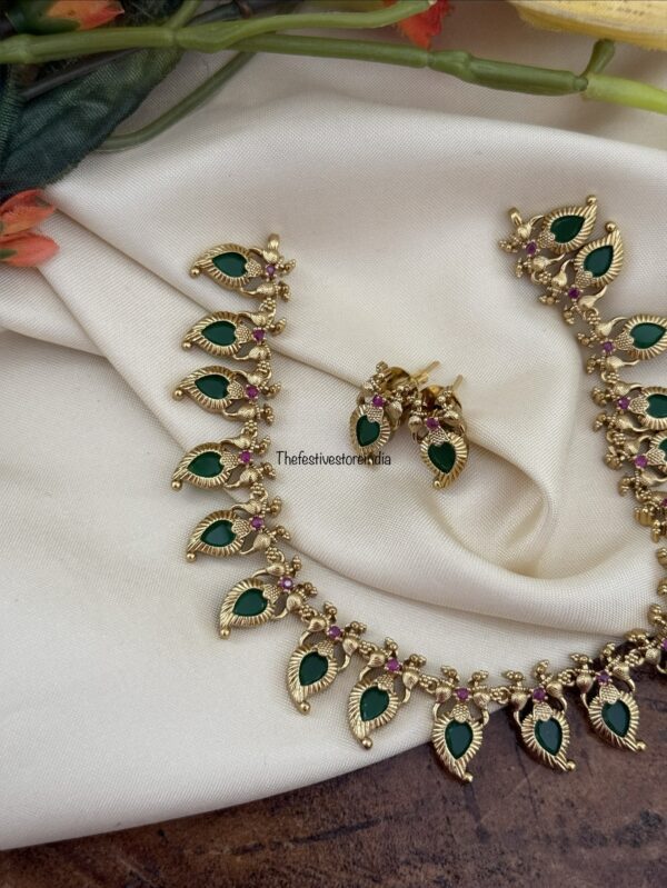 Antique polish palakka necklace set | Kerala style