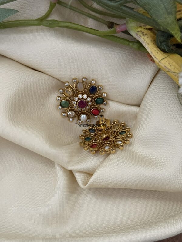Navarathna studs | Earrings