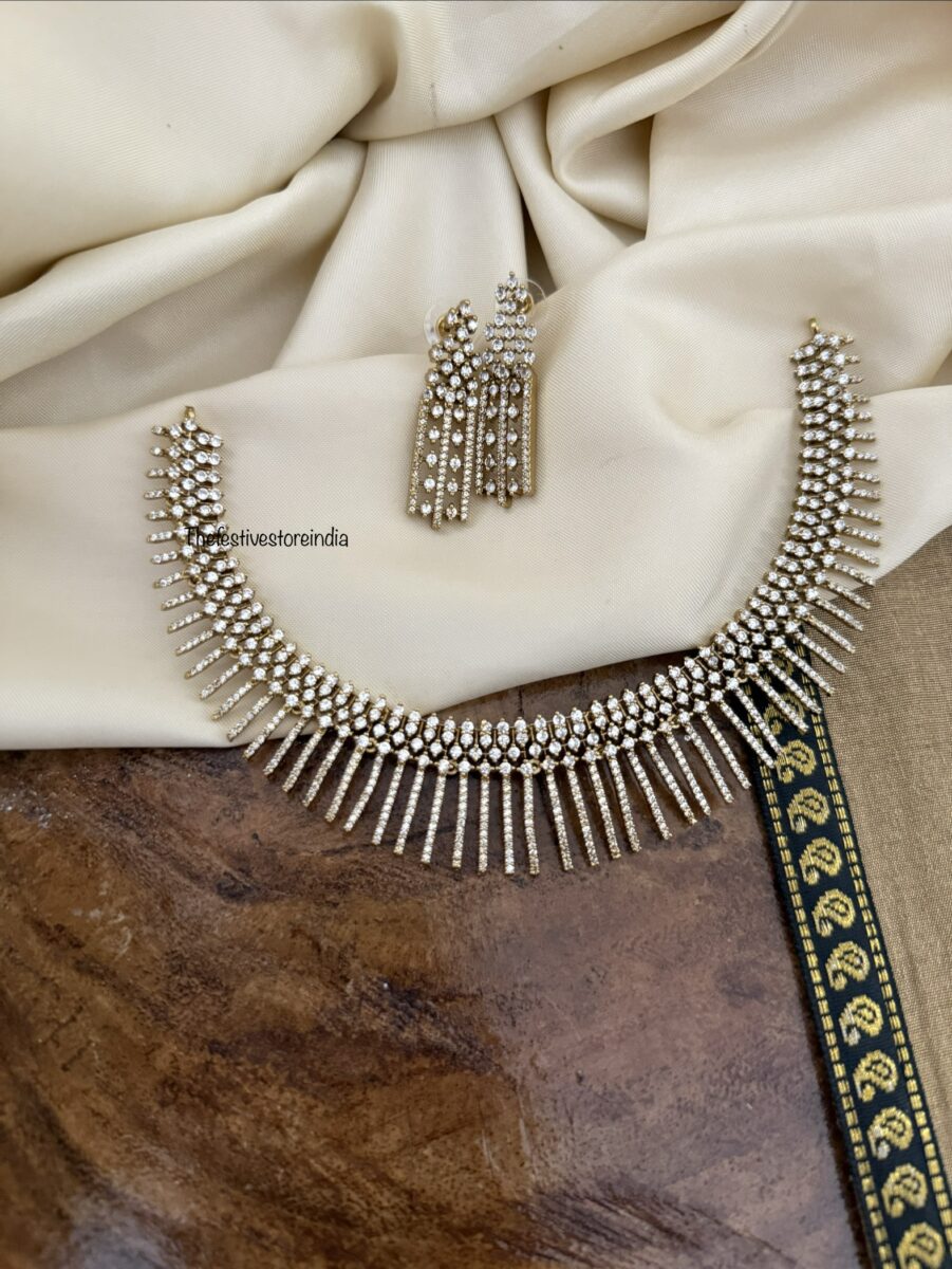 Spike diamonds necklace set