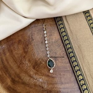 Simple emerald drop tikka | Maangtikka