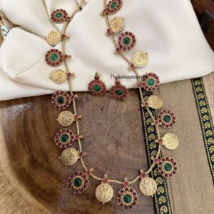 Budgeted Lakshmi kaasu and kemp Haaram set | Kerala jewelry