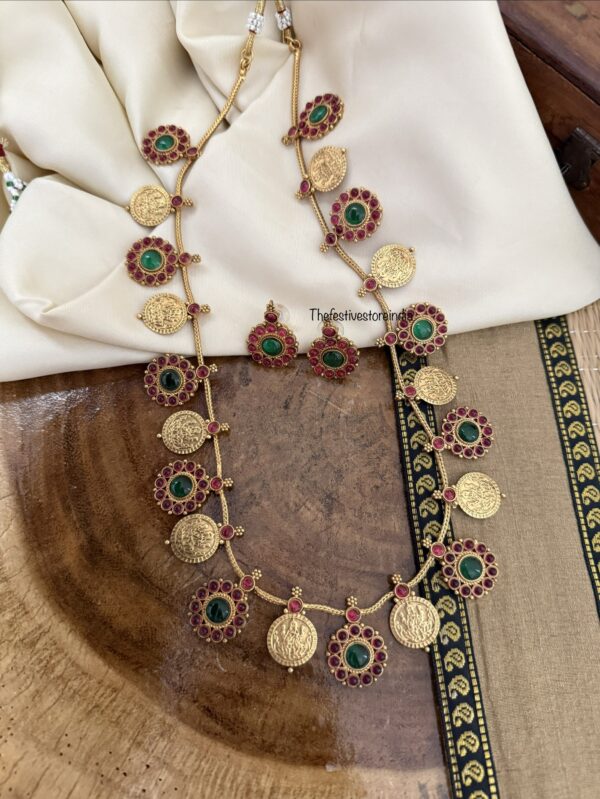 Budgeted Lakshmi kaasu and kemp Haaram set | Kerala jewelry