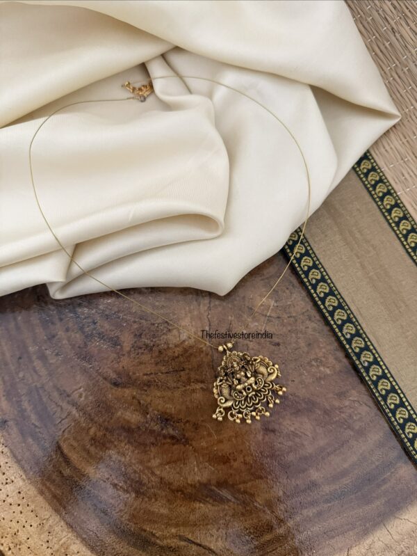 Antique Lakshmi pendant invisible chain