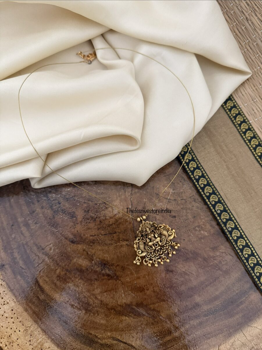 Antique Lakshmi pendant invisible chain