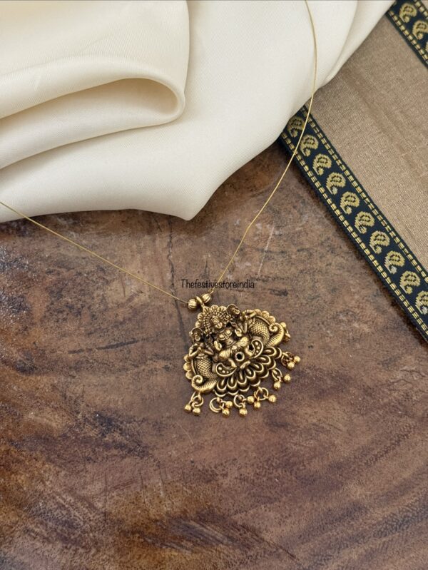 Antique Lakshmi pendant invisible chain
