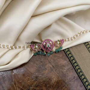 Gandaberunda Jadau pearl choker | Mysore style jewellery
